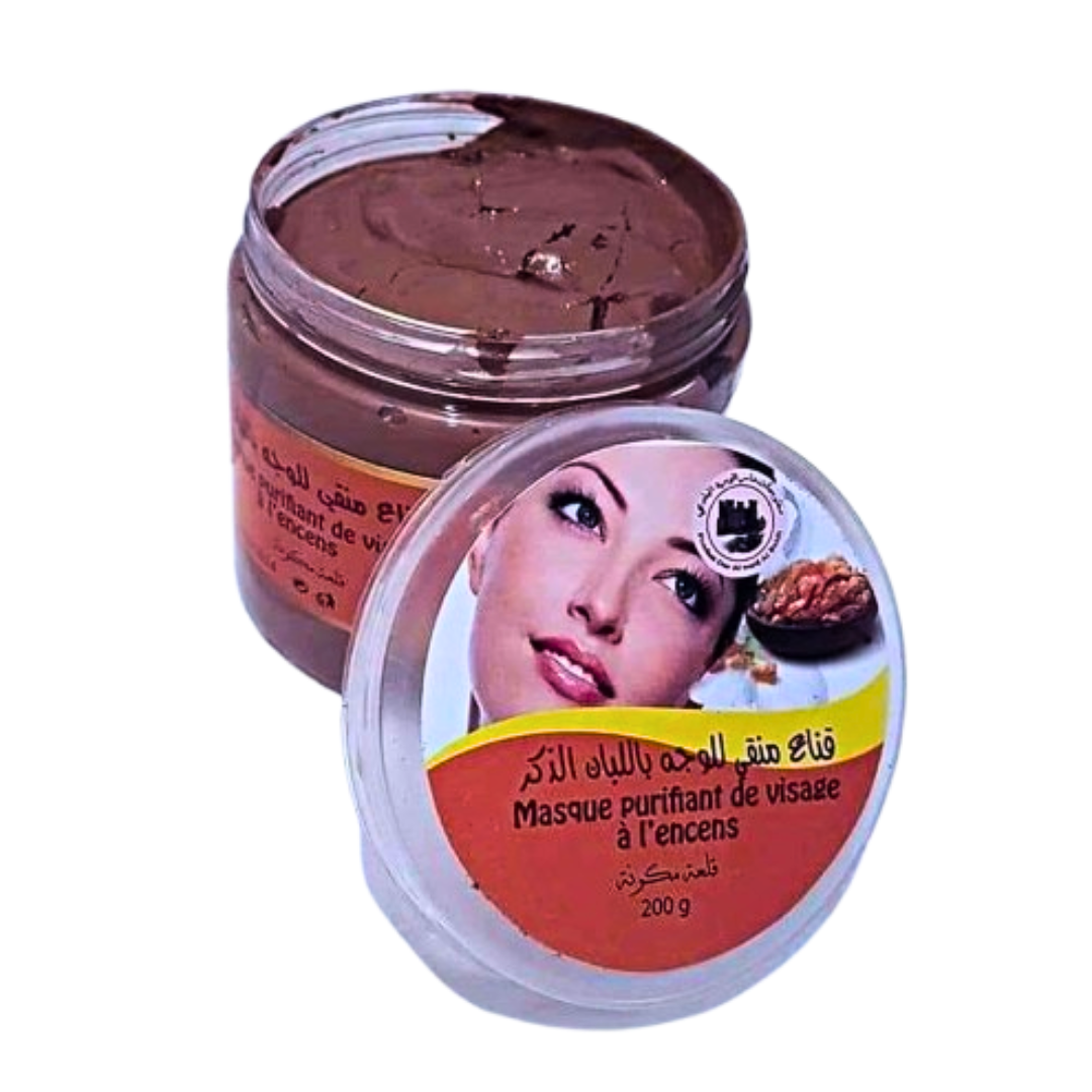 Masque Purifiant Visage à l’Encens 200g – Lot de 6, 12 ou 24 magouna