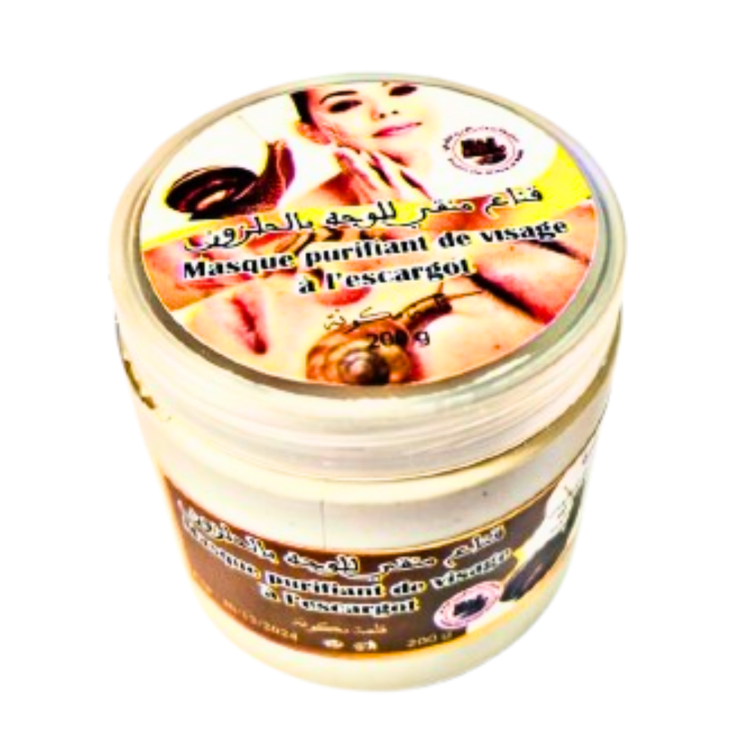 Masque Purifiant Visage à l’Escargot 200g – Packs 6, 12, 24 magouna
