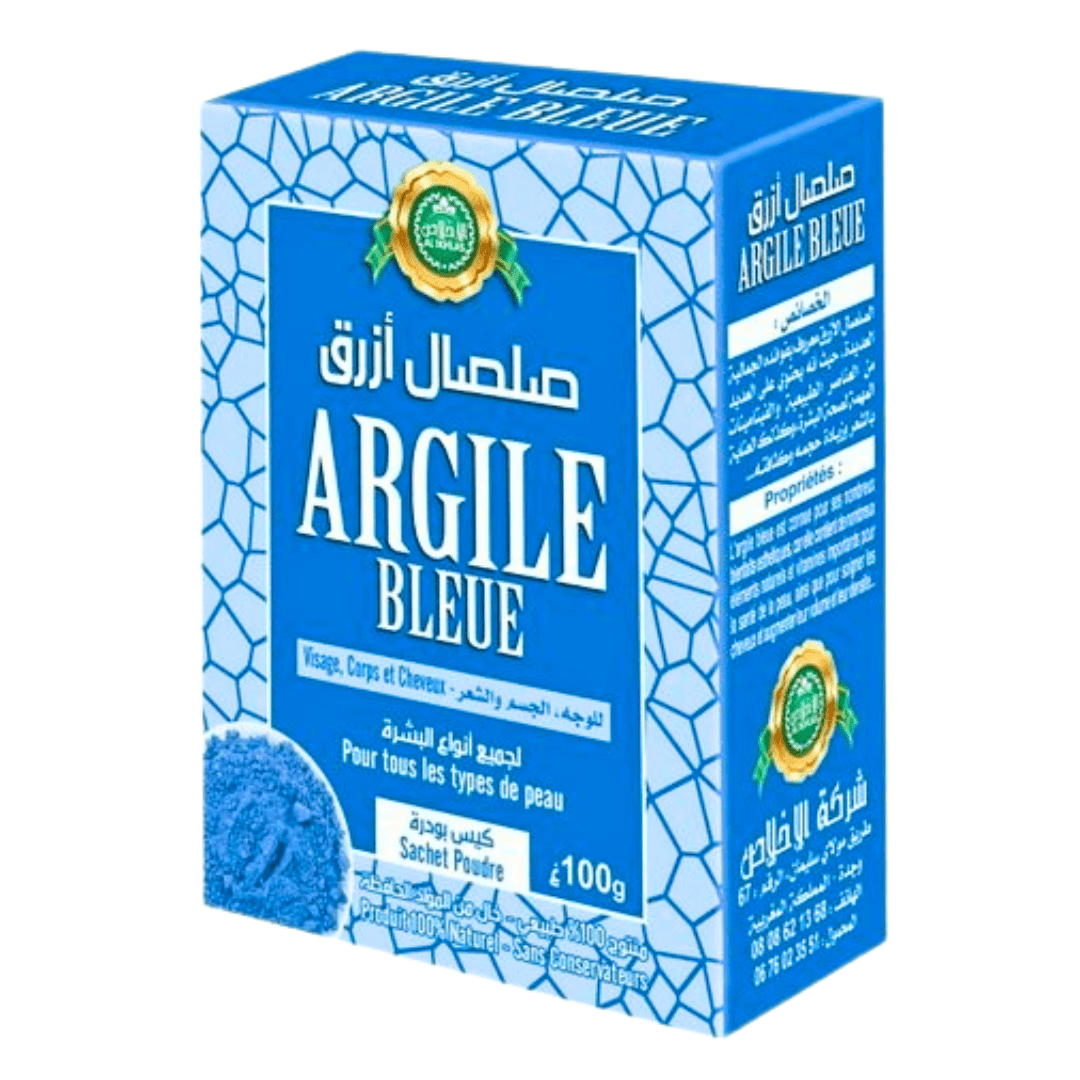 Argile Bleue 100g – Oxygénante et Purifiante - PACK DE 6, 12, 24-Argile-ikhlass-Rostiy