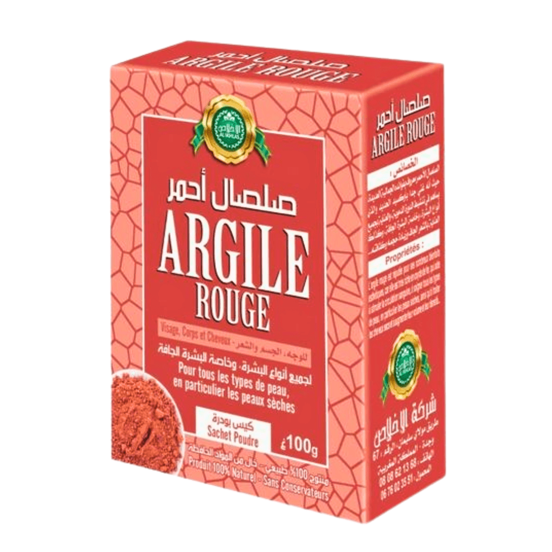 Argile Rouge 100g – Purifie et Illumine la Peau - PACK DE 6, 12, 24-Argile-ikhlass-Rostiy