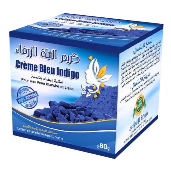 Crème Bleu Indigo au Nila 80g - Très Haute Protection UV - Pack de 6, 12, 24-Crème-ikhlass-pack de 6-Rostiy