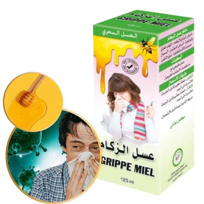 Grippe Miel 125ml - Soulage les Symptômes de la Grippe - Pack de 6, 12-soins-herboridouane-Rostiy