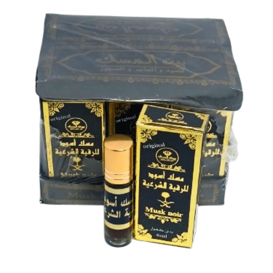 Parfum Musk Aswad Rokya Charia 6 ml - Pack de 6, 12 ou 24-parfums-rostiy-Pack 6-Rostiy