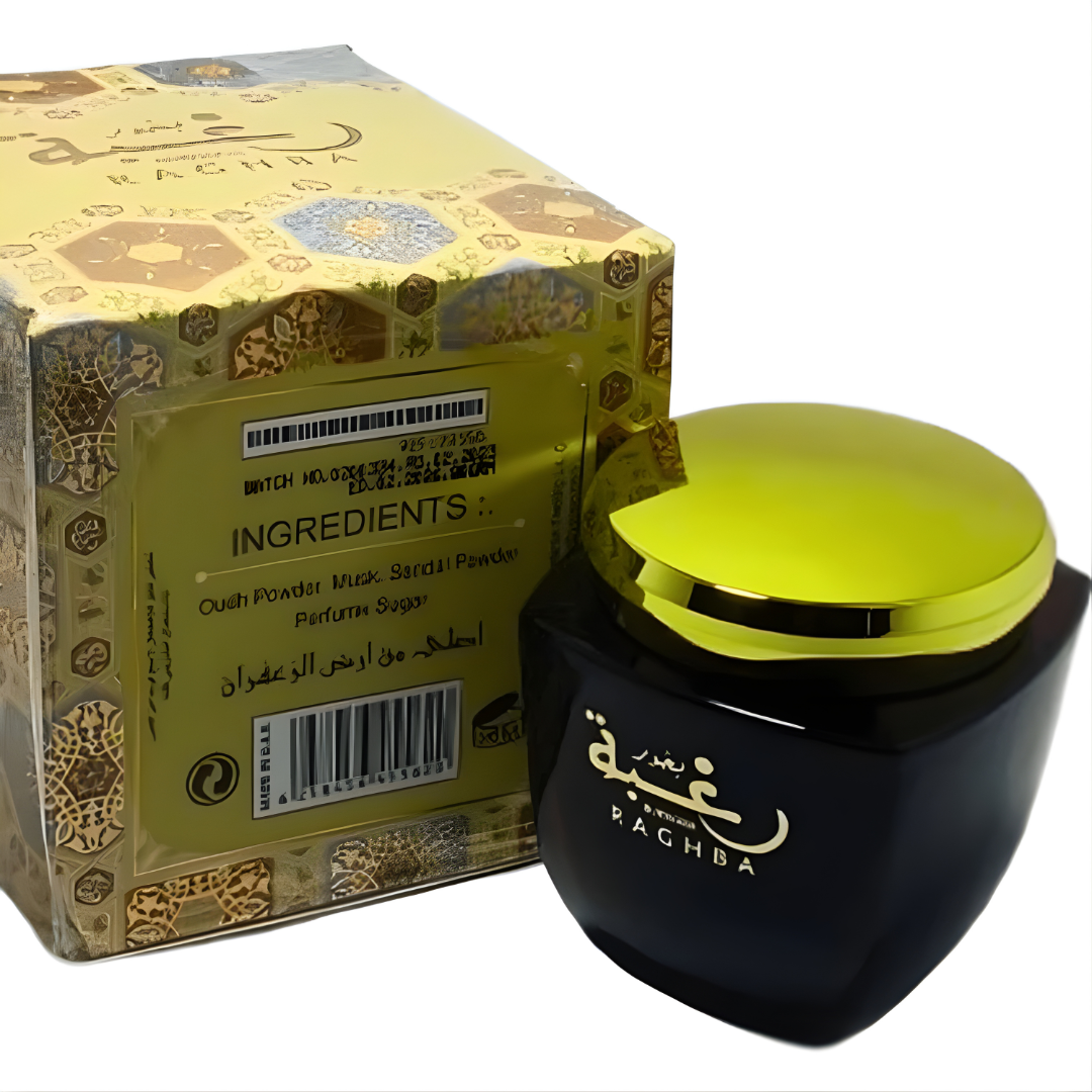Bakhoor Raghba 80g – Encens Oriental Oud, Musc & Santal