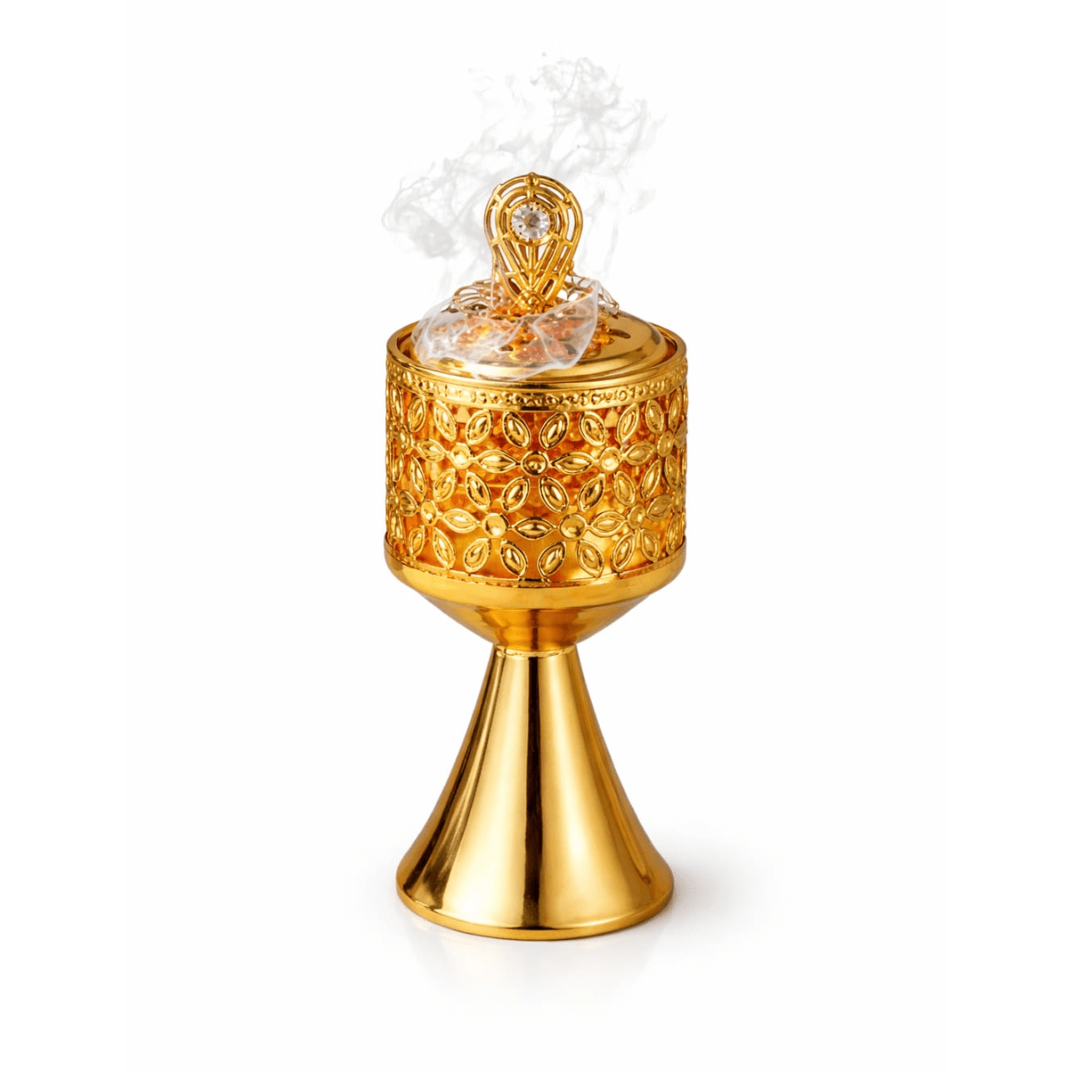 Brûle-Encens Arabe en Fer Doré - Support d'Encens pour Spa