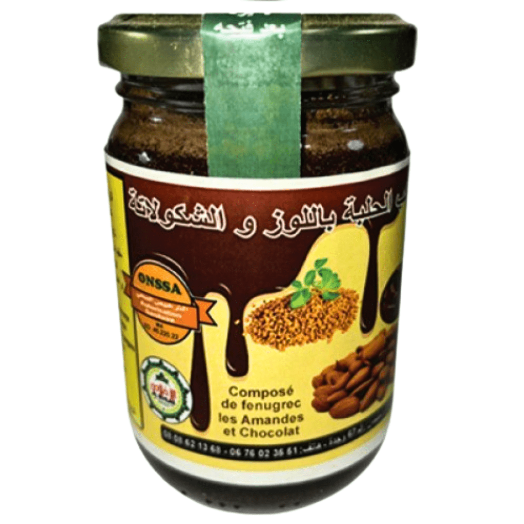 Complexe Fenugrec Amandes Chocolat 250 g – Packs de 6, 12, 24-soins-ikhlass-Rostiy