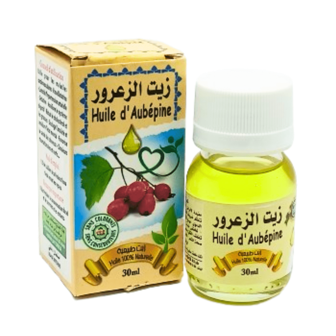 Huile d’Aubépine 30ml – El Zaarour du Maroc - nilabeautys.com